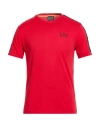 Ea7 Man T-shirt Red Size Xxl Cotton In Red