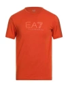 Ea7 Embossed Logo T-shirt In Red