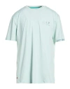 Ea7 Man T-shirt Sky Blue Size 3xl Polyester, Elastane