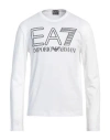 Ea7 Man T-shirt White Size Xl Cotton In White