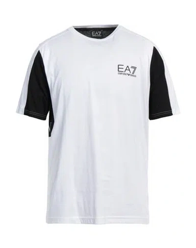 Ea7 Man T-shirt White Size 3xl Cotton