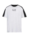 Ea7 Man T-shirt White Size 3xl Cotton In Animal Print