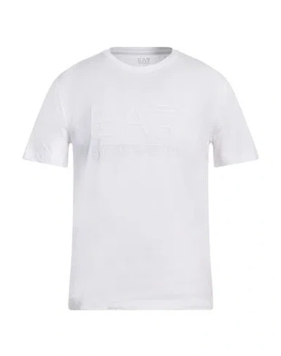 Ea7 Man T-shirt White Size 3xl Cotton