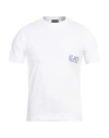 Ea7 Man T-shirt White Size 3xl Cotton