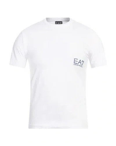 Ea7 Man T-shirt White Size 3xl Cotton