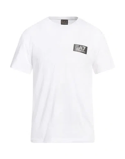 Ea7 Man T-shirt White Size 3xl Cotton