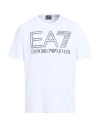Ea7 Man T-shirt White Size 3xl Cotton In White