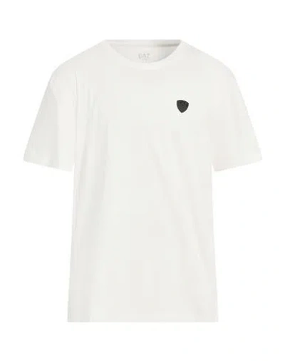Ea7 Man T-shirt White Size 3xl Cotton In Neutral