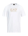 Ea7 T-shirt Logo Series En Coton Avec Grand Logo In White
