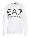 Ea7 Man T-shirt White Size 3xl Cotton