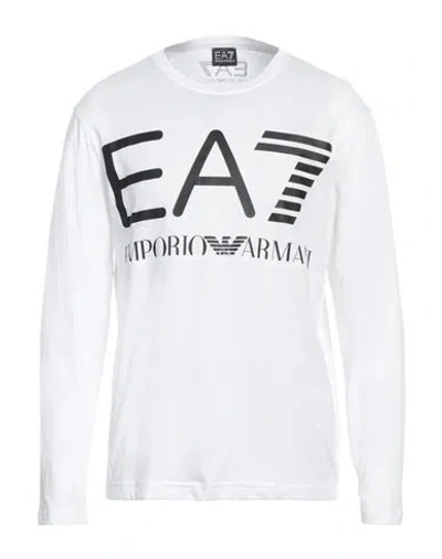 Ea7 Man T-shirt White Size 3xl Cotton