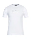 Ea7 Man T-shirt White Size 3xl Cotton