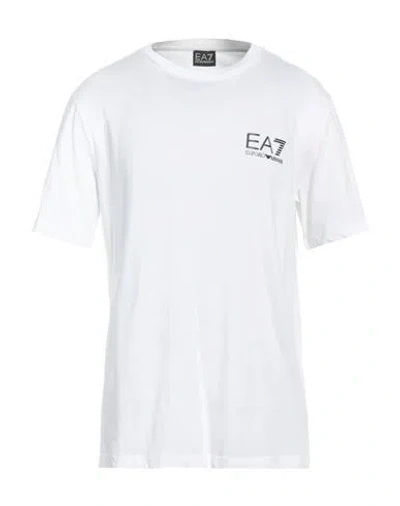 Ea7 Man T-shirt White Size 3xl Cotton
