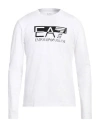 Ea7 Man T-shirt White Size 3xl Cotton, Elastane