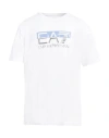 Ea7 Man T-shirt White Size 3xl Cotton, Elastane
