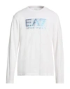 Ea7 Man T-shirt White Size 3xl Cotton, Elastane