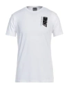Ea7 Man T-shirt White Size Xxl Cotton, Elastane In White