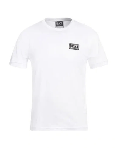 EA7 EA7 MAN T-SHIRT WHITE SIZE XS COTTON, ELASTANE, POLYAMIDE, POLYESTER