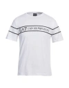Ea7 Man T-shirt White Size L Cotton