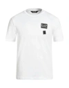 Ea7 Man T-shirt White Size Xxl Cotton In White