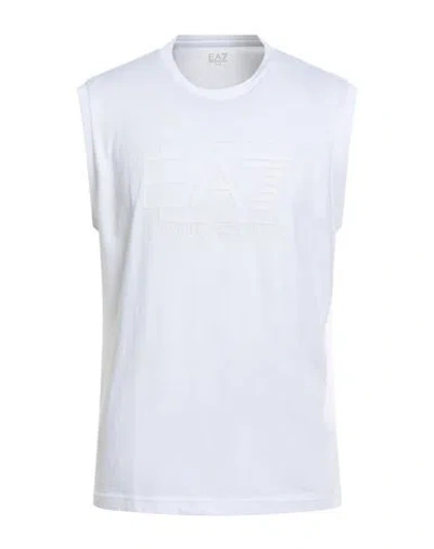 Ea7 Man T-shirt White Size Xxl Cotton