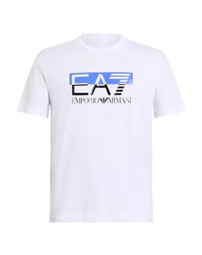 Ea7 Man T-shirt White Size Xxl Cotton