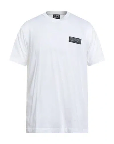 Ea7 Man T-shirt White Size Xxl Cotton