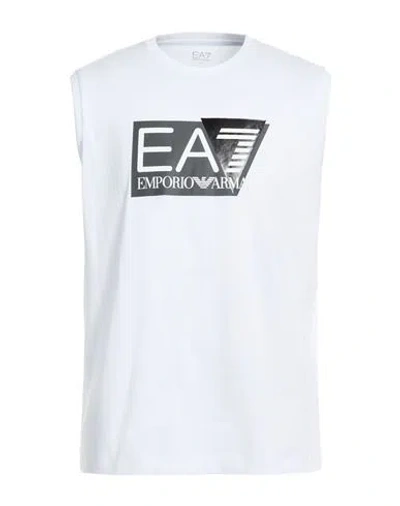 Ea7 Man T-shirt White Size Xxl Cotton
