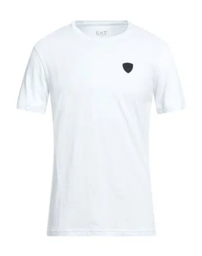 Ea7 Man T-shirt White Size Xxl Cotton In White