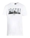 Ea7 Man T-shirt White Size Xxl Cotton In White