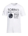 Ea7 Man T-shirt White Size Xxl Cotton, Elastane In White