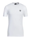 Ea7 Man T-shirt White Size Xxl Viscose, Polyamide, Elastane
