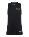 Ea7 Man Tank Top Black Size S Polyester, Polyamide