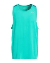 Ea7 Man Tank Top Turquoise Size 3xl Polyester, Elastane In Multi