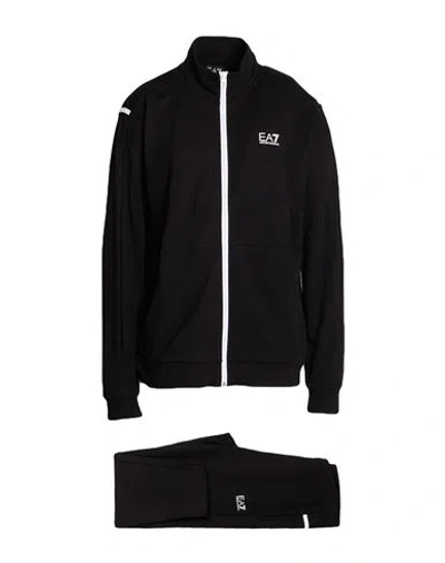 Ea7 Man Tracksuit Black Size 3xl Cotton, Elastane