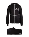 Ea7 Man Tracksuit Black Size 3xl Cotton, Elastane In Black