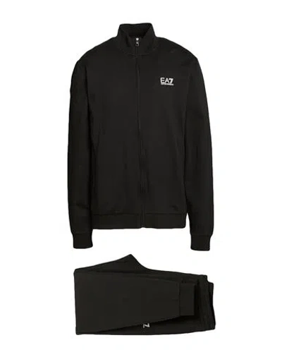 Ea7 Man Tracksuit Black Size 3xl Cotton, Elastane