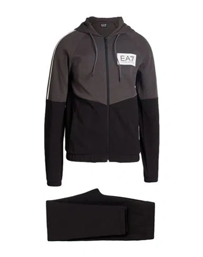 Ea7 Man Tracksuit Black Size 3xl Cotton, Polyester