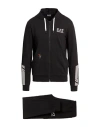 Ea7 Man Tracksuit Black Size 3xl Cotton, Polyester, Elastane In Black