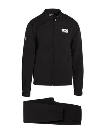 Ea7 Man Tracksuit Black Size 3xl Polyester, Elastane