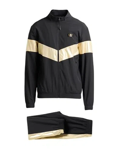 Ea7 Man Tracksuit Black Size 3xl Polyester, Elastane