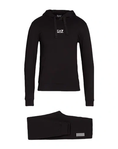 Ea7 Man Tracksuit Black Size M Cotton In Multi
