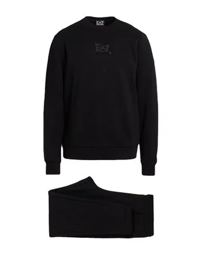 Ea7 Man Tracksuit Black Size Xl Cotton, Polyester