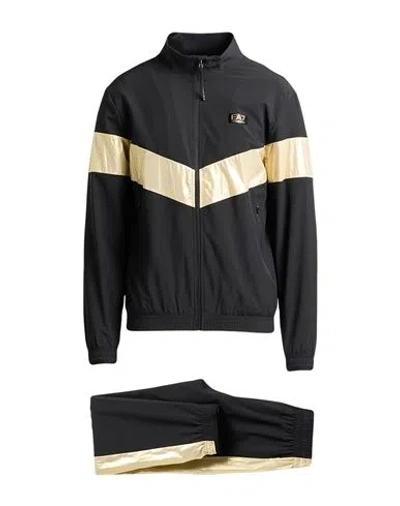 EA7 EA7 MAN TRACKSUIT BLACK SIZE XL POLYESTER, ELASTANE