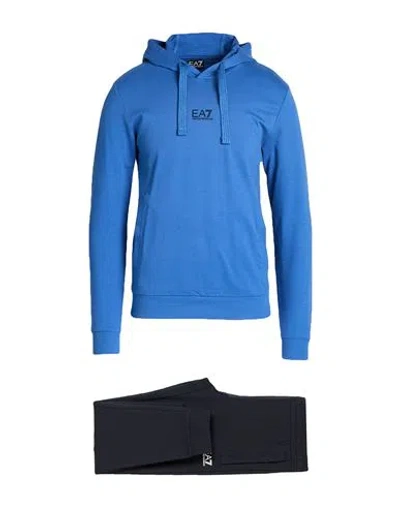 Ea7 Man Tracksuit Blue Size Xxl Cotton