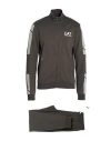 Ea7 Man Tracksuit Charcoal Size Xl Cotton, Polyester, Elastane In Grey