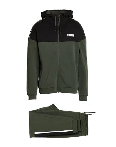 Ea7 Man Tracksuit Dark Green Size Xl Polyester, Cotton