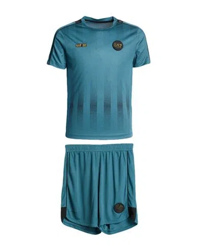 Ea7 Man Tracksuit Deep Teal Size M Polyester In Blue