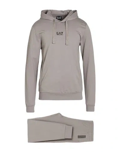 Ea7 Man Tracksuit Grey Size 3xl Cotton In Gray