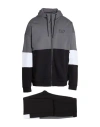 Ea7 Long-sleeved Casual Wear Set In Grey
